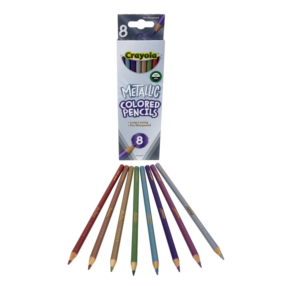 Crayola® Metallic Color Pencils, Assorted Colors, Box Of
