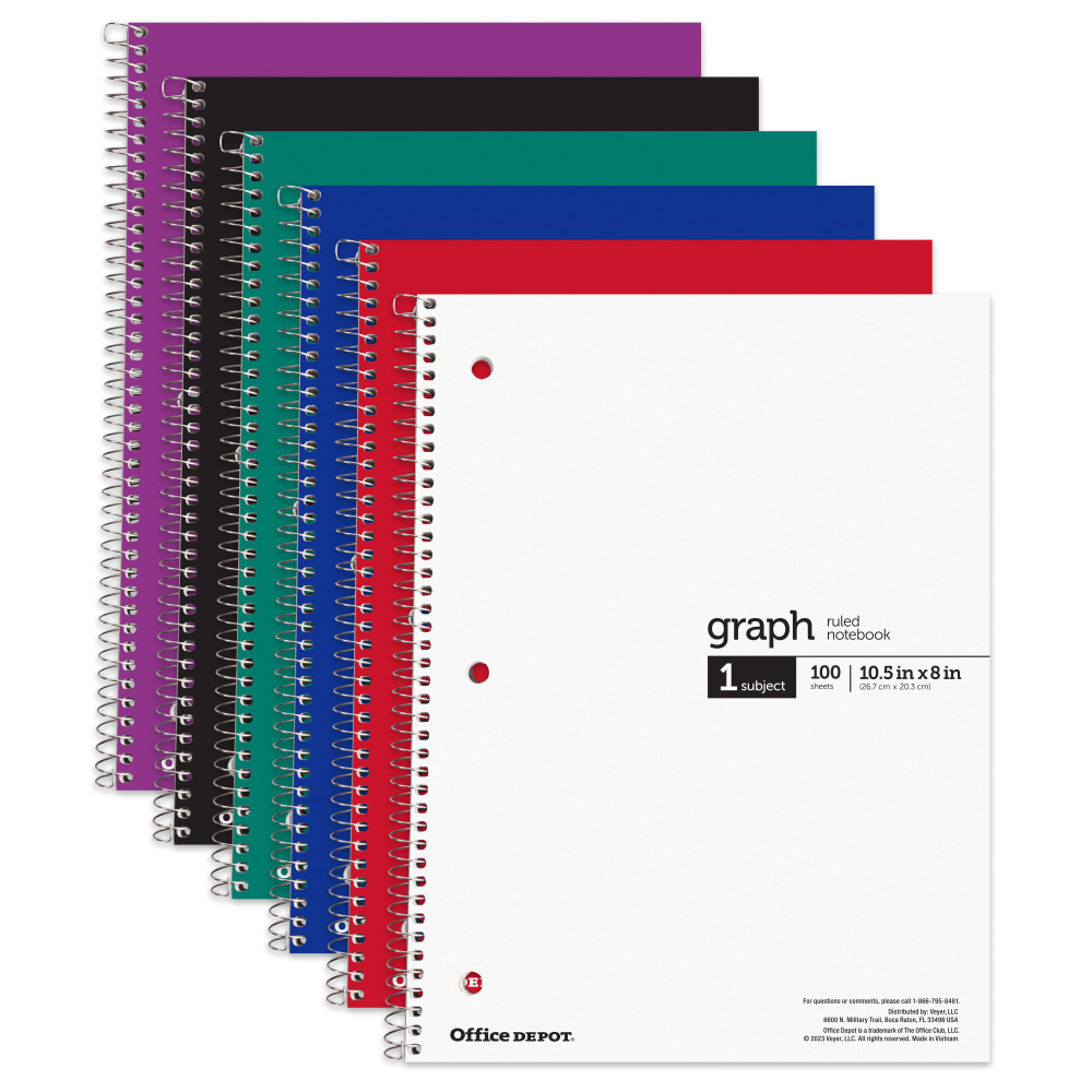 Office Depot® Wirebound Notebooks, 8" x 10-1/2", 1