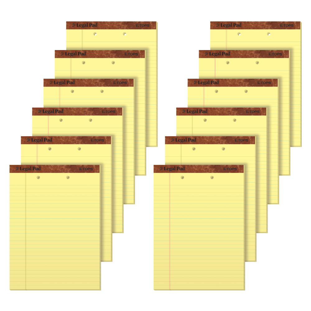 TOPS™ 2-Hole Punched Perforated Writing Pads, 8 1/2"