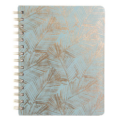 Russell & Hazel Spiral Notebook, 6" x 8", College Ruled, 98 Sheets, Sprigs, Moss/Gold