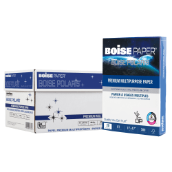 Boise® POLARIS® Premium Multi-Use Printer & Copy Paper, 5 Reams, White, Ledger (11" x 17"), 2500 Sheets Per Case, 20 Lb, 97 Brightness