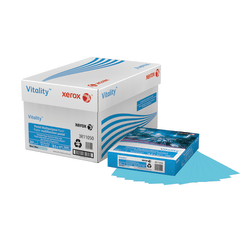 Xerox® Vitality™ Pastel Color Multi-Use Printer & Copy Paper, 10 Reams, Blue, Letter Size, 5000 Sheets Per Case, 20 Lb, 30% Recycled - 3R11050-CT