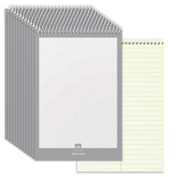 Office Depot® Brand Steno Books, 6" x 9", Gregg Ruled, 70 Sheets, Greentint, Pack Of 12