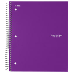 Five Star Wirebound Notebook Plus Study App, 1 Subject, College Ruled, 8 1/2" x 11"