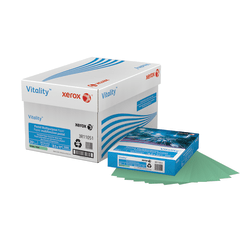 Xerox® Vitality™ Pastel Color Multi-Use Printer & Copy Paper, 10 Reams, Green, Letter Size, 5000 Sheets Per Case, 20 Lb, 30% Recycled - 3R11051-CT