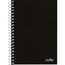 Office Depot® Brand Stellar Poly Notebook, 4-1/2" x 7", 1 Subject, College Ruled, 100 Sheets, Black