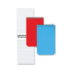 Rediform® Wirebound Memo Notebook, 3" x 5", 60 Sheets, Assorted Colors