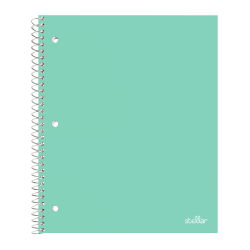 Office Depot® Brand Stellar Poly Notebook, 8-1/2" x 11",  1 Subject, College Ruled, 100 Sheets, Mint