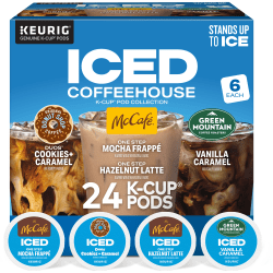 Keurig ICED Coffeehouse K-Cup® Pod Collection Variety Pack, Box Of 24 Pods